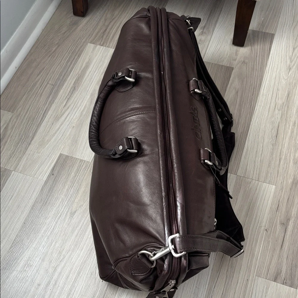 Cintas Brown Large Cowhide Leather Men’s‎ Duffle Travel Weekend Bag Leather Bag
